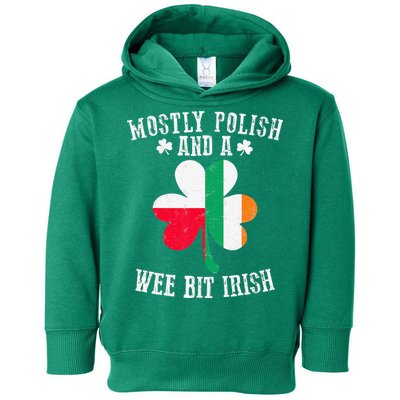 Polish Wee Bit Irish Poland Funny St Patricks Day Toddler Hoodie