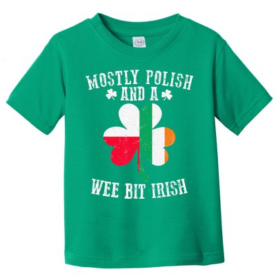 Polish Wee Bit Irish Poland Funny St Patricks Day Toddler T-Shirt