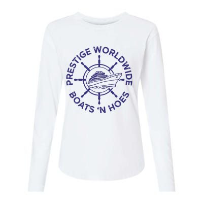 Prestige Worldwide Boats 'N Hoes Womens Cotton Relaxed Long Sleeve T-Shirt