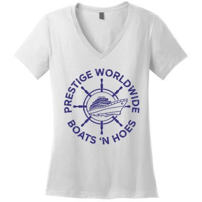 Prestige Worldwide Boats 'N Hoes Women's V-Neck T-Shirt