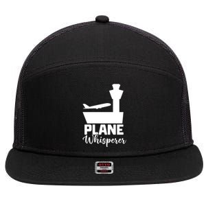 Plane Whisperer Charm 7 Panel Mesh Trucker Snapback Hat