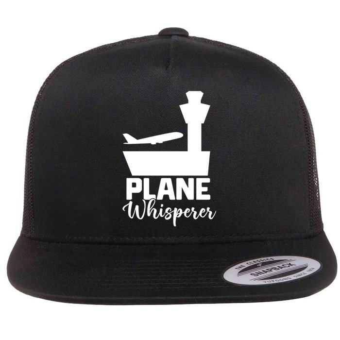 Plane Whisperer Charm Flat Bill Trucker Hat