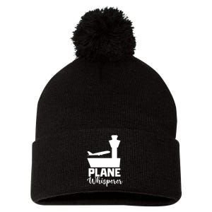 Plane Whisperer Charm Pom Pom 12in Knit Beanie