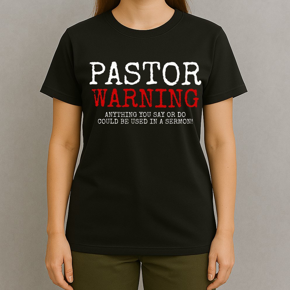 Pastor Warning Church Religious Faith Jesus Funny Christian T-Shirt