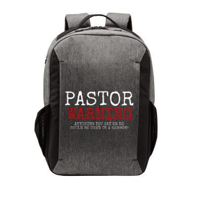 Pastor Warning Church Religious Faith Jesus Funny Christian Vector Backpack