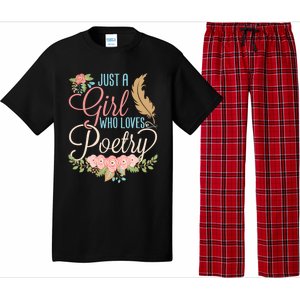 Poet Writer Cute Gift Just A Who Loves Poetry Gift Pajama Set