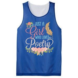 Poet Writer Cute Gift Just A Who Loves Poetry Gift Mesh Reversible Basketball Jersey Tank