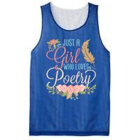 Poet Writer Cute Gift Just A Who Loves Poetry Gift Mesh Reversible Basketball Jersey Tank