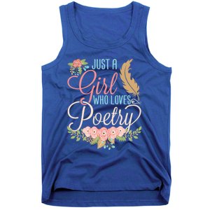 Poet Writer Cute Gift Just A Who Loves Poetry Gift Tank Top