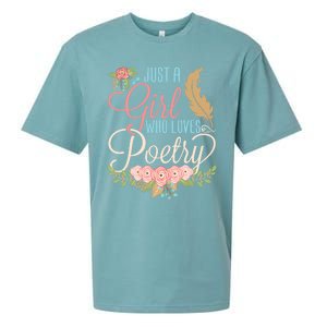 Poet Writer Cute Gift Just A Who Loves Poetry Gift Sueded Cloud Jersey T-Shirt