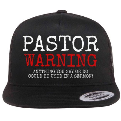 Pastor Warning Church Religious Faith Jesus Funny Christian Flatbill Hat
