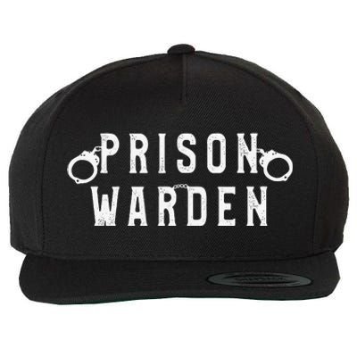 Prison Warden Correctional Prison Officer Halloween Costume Wool Snapback Cap