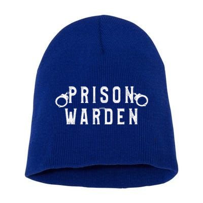 Prison Warden Correctional Prison Officer Halloween Costume Short Acrylic Beanie