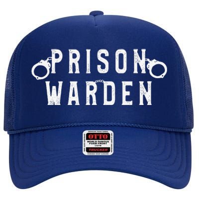 Prison Warden Correctional Prison Officer Halloween Costume High Crown Mesh Back Trucker Hat