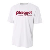 Phaggot World Champion Performance Sprint T-Shirt