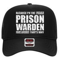 Prison Warden Costume Jail Corrections Officer Halloween High Crown Mesh Back Trucker Hat