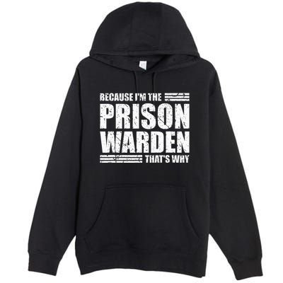 Prison Warden Costume Jail Corrections Officer Halloween Premium Pullover Hoodie