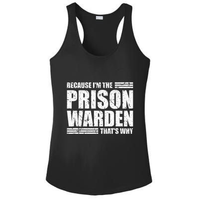 Prison Warden Costume Jail Corrections Officer Halloween Ladies PosiCharge Competitor Racerback Tank