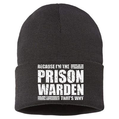 Prison Warden Costume Jail Corrections Officer Halloween Sustainable Knit Beanie