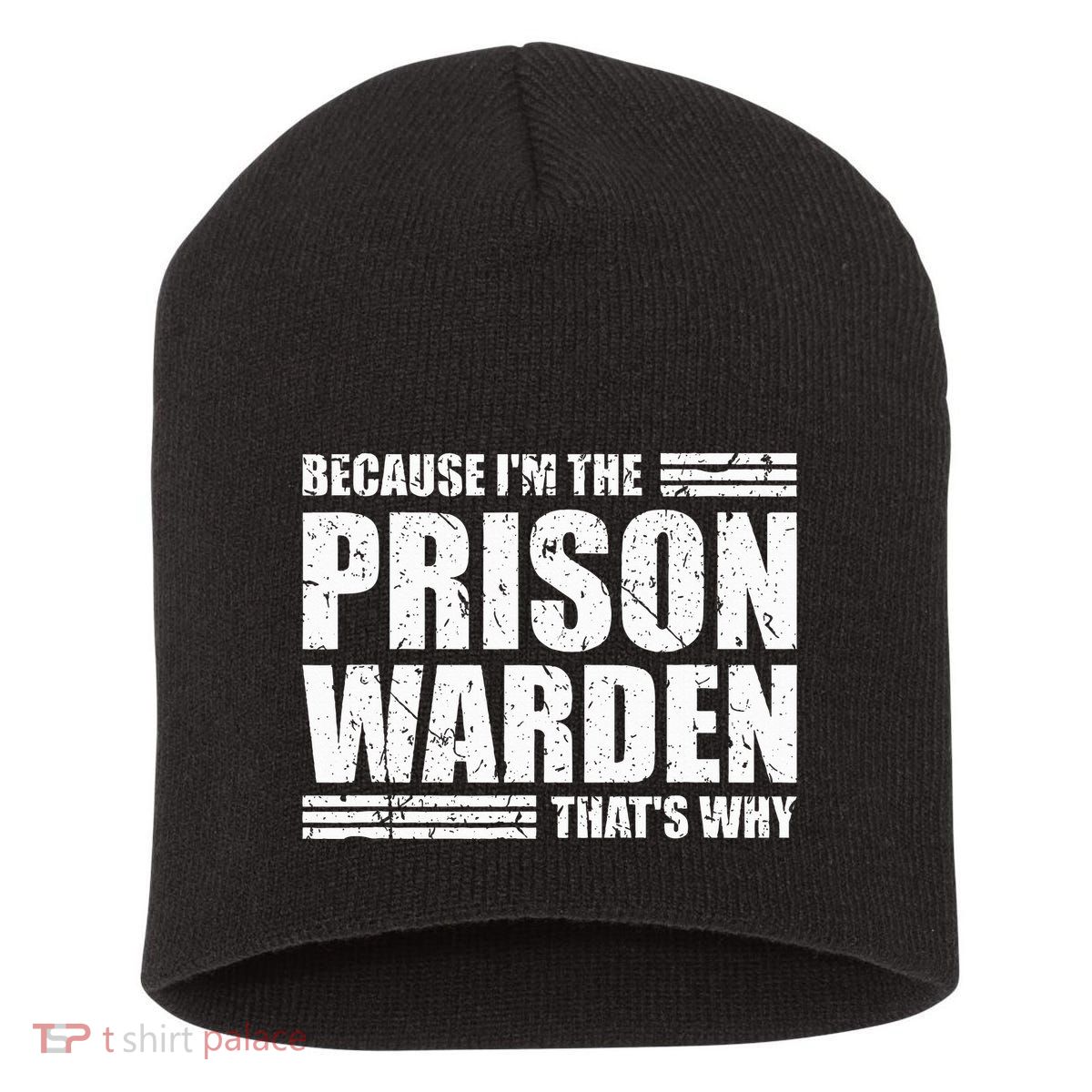 Prison Warden Costume Jail Corrections Officer Halloween Short Acrylic Beanie