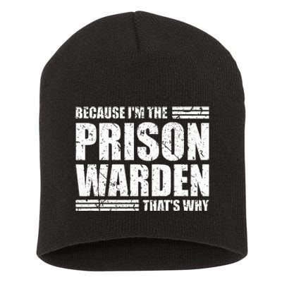 Prison Warden Costume Jail Corrections Officer Halloween Short Acrylic Beanie