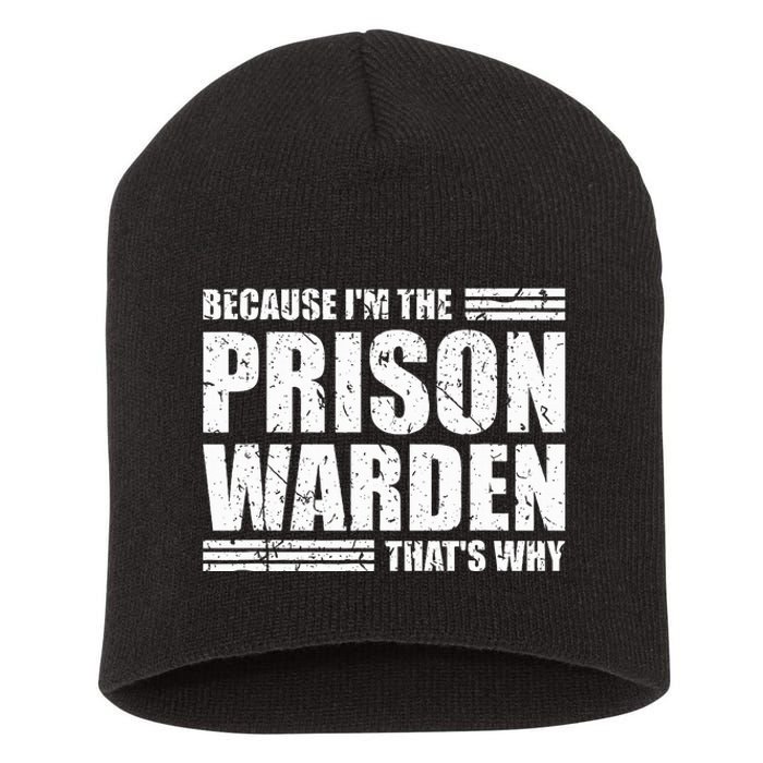 Prison Warden Costume Jail Corrections Officer Halloween Short Acrylic Beanie