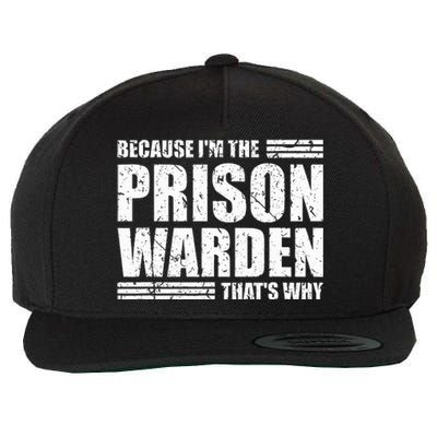 Prison Warden Costume Jail Corrections Officer Halloween Wool Snapback Cap