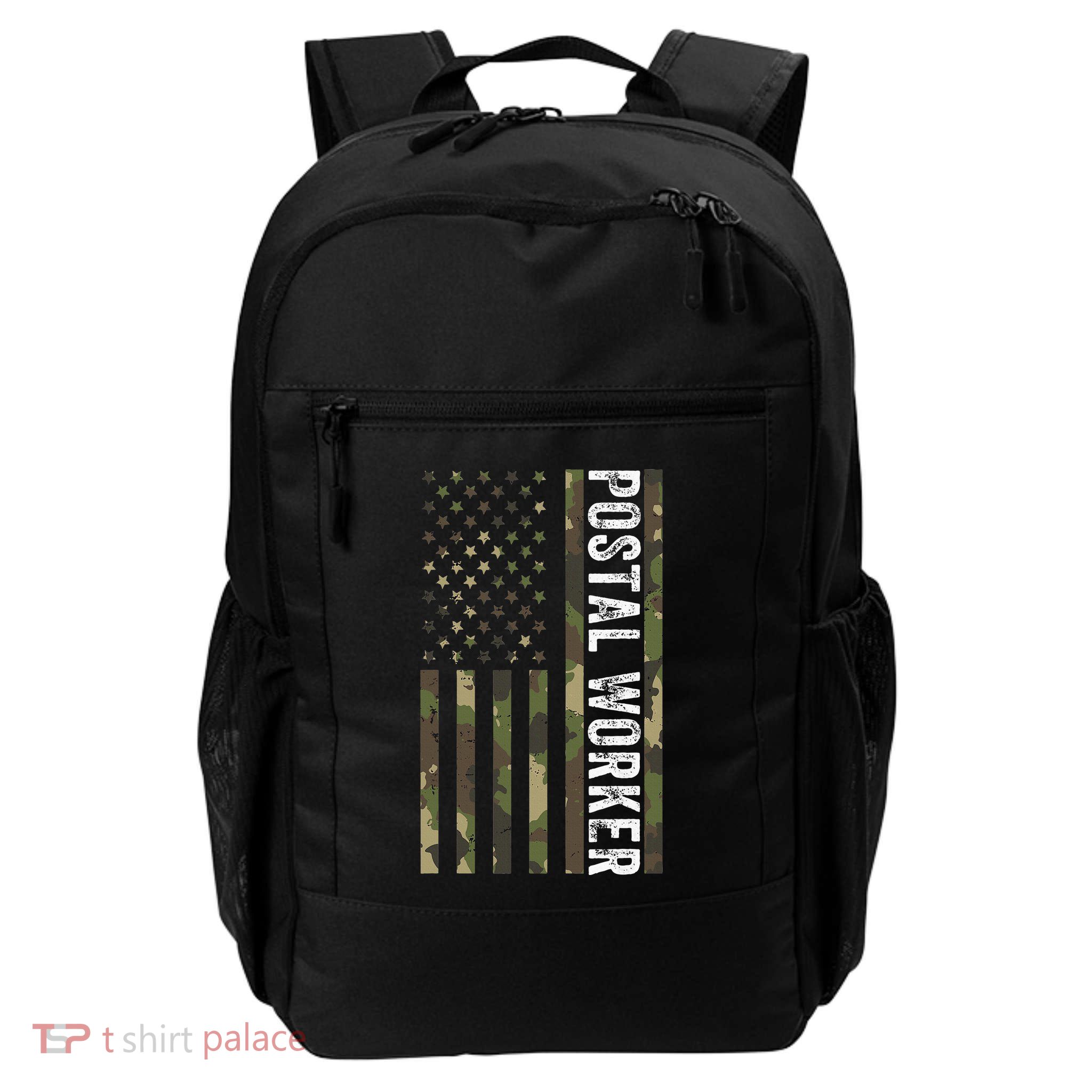 Postal Worker Camouflage American Flag Us Postal Service Daily Commute Backpack