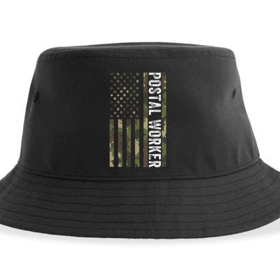 Postal Worker Camouflage American Flag Us Postal Service Sustainable Bucket Hat