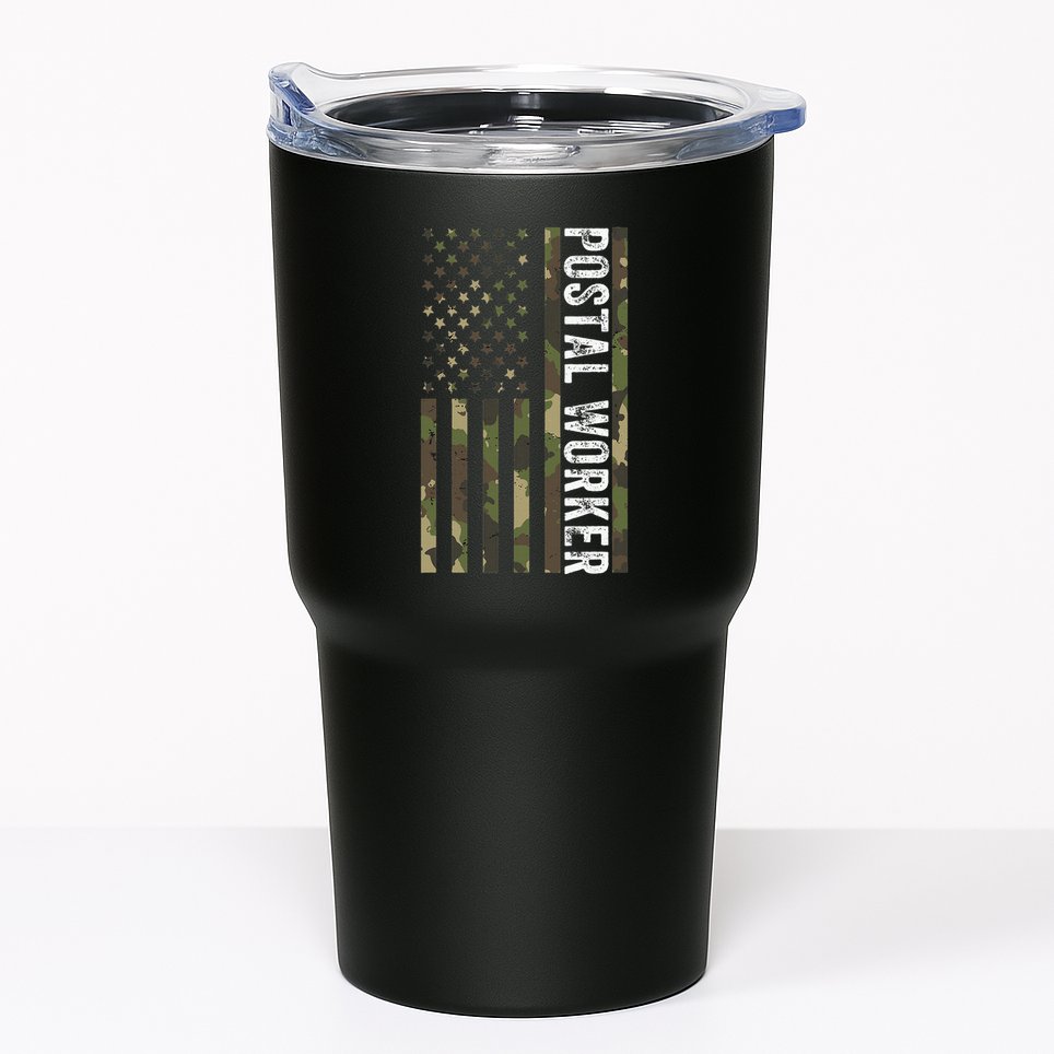 Postal Worker Camouflage American Flag Us Postal Service Tumbler