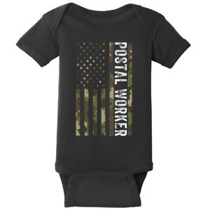 Postal Worker Camouflage American Flag Us Postal Service Baby Bodysuit