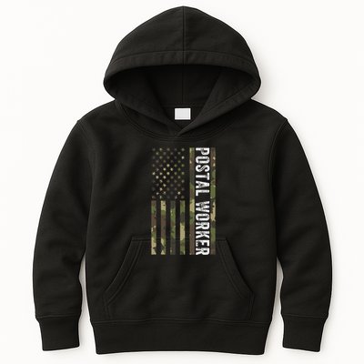 Postal Worker Camouflage American Flag Us Postal Service Kids Hoodie
