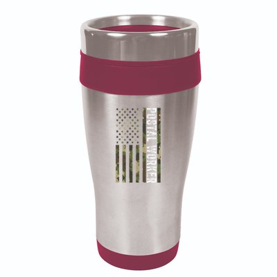 Postal Worker Camouflage American Flag Us Postal Service 16oz Travel Tumbler