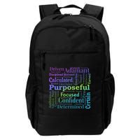 Purposeful Word Cloud Art Achiever Motivation Inspirational Daily Commute Backpack