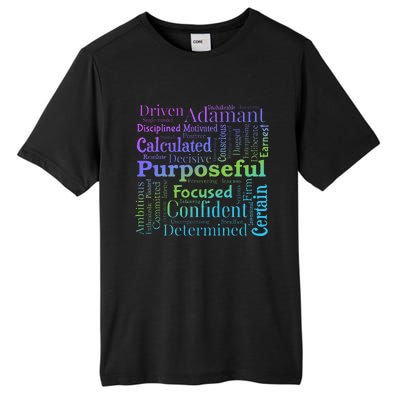 Purposeful Word Cloud Art Achiever Motivation Inspirational Tall Fusion ChromaSoft Performance T-Shirt