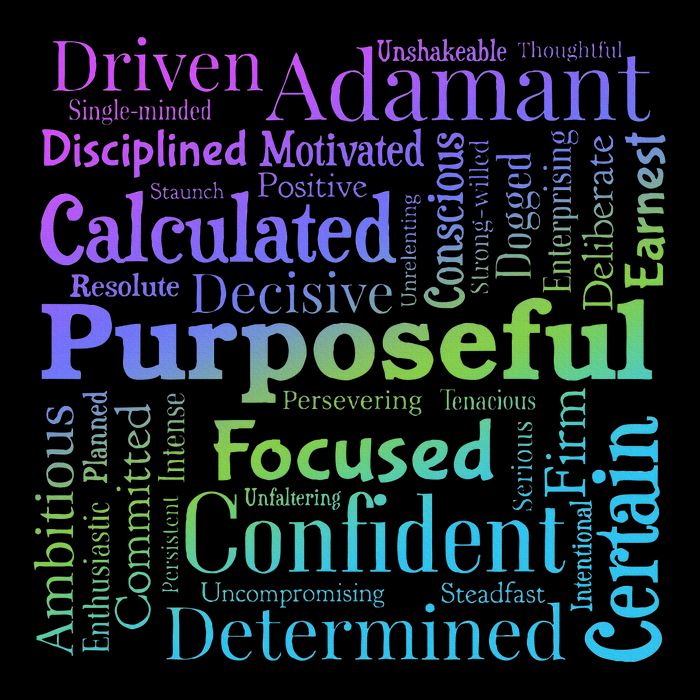 Purposeful Word Cloud Art Achiever Motivation Inspirational Flat Bill Trucker Hat
