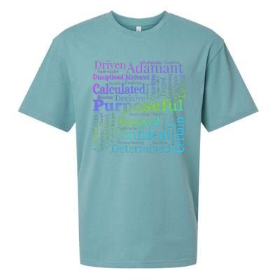 Purposeful Word Cloud Art Achiever Motivation Inspirational Sueded Cloud Jersey T-Shirt