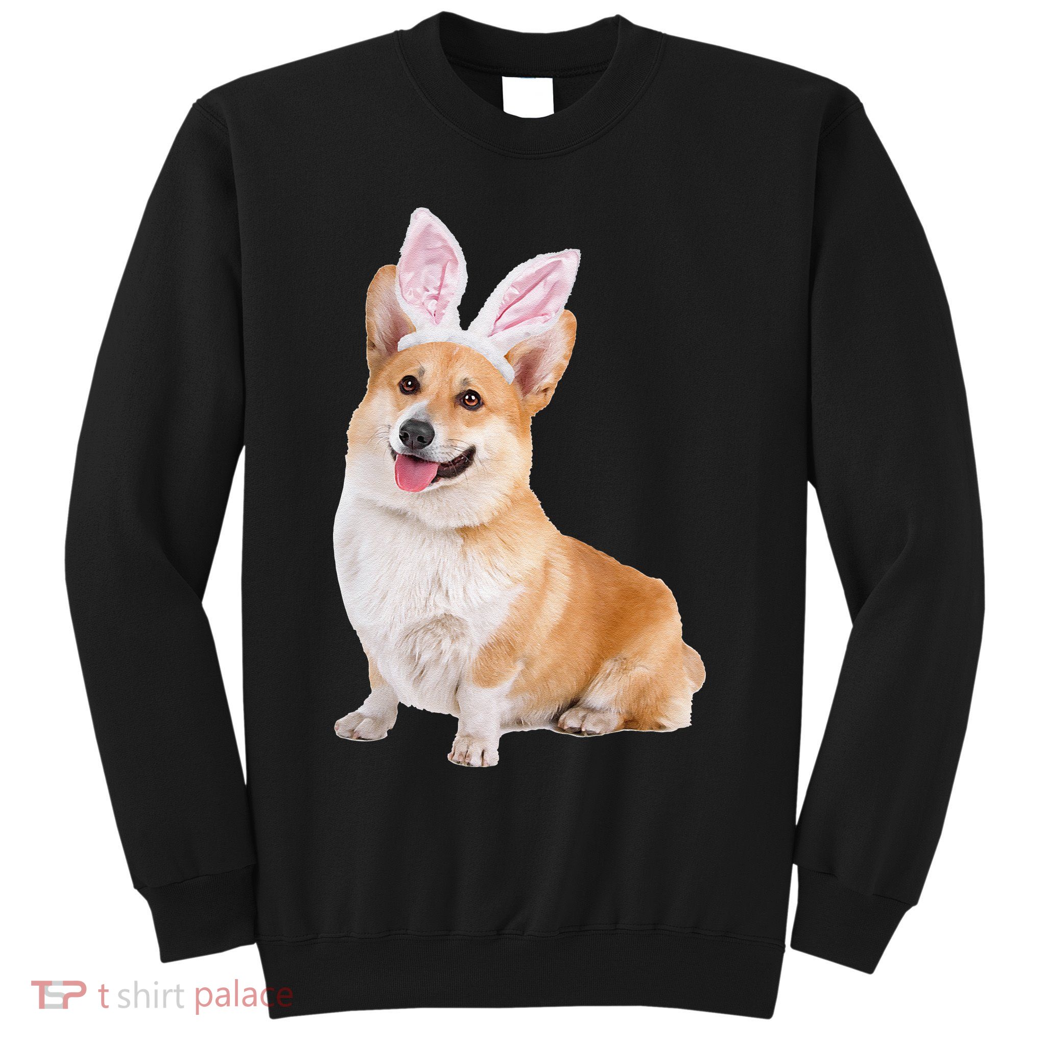 Pembroke Welsh Corgi Wearing Easter Bunny Ears Dog Sweatshirt