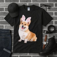 Pembroke Welsh Corgi Wearing Easter Bunny Ears Dog Tall T-Shirt