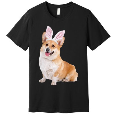 Pembroke Welsh Corgi Wearing Easter Bunny Ears Dog Premium T-Shirt