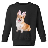 Pembroke Welsh Corgi Wearing Easter Bunny Ears Dog Toddler Sweatshirt
