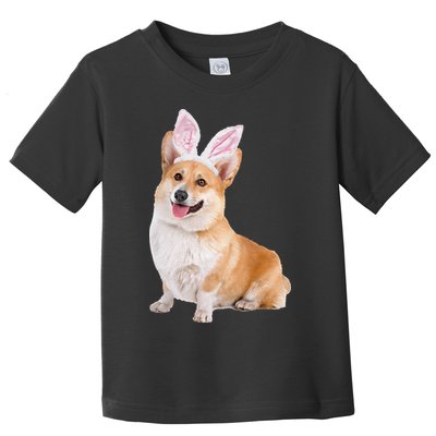Pembroke Welsh Corgi Wearing Easter Bunny Ears Dog Toddler T-Shirt