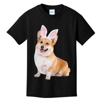 Pembroke Welsh Corgi Wearing Easter Bunny Ears Dog Kids T-Shirt