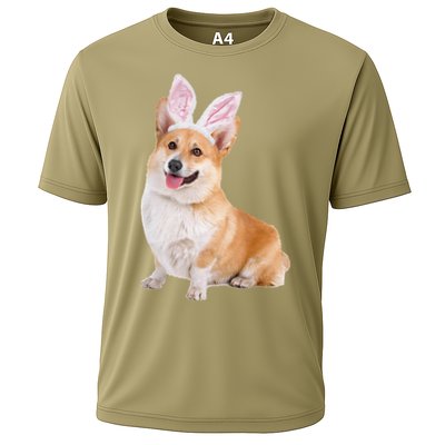 Pembroke Welsh Corgi Wearing Easter Bunny Ears Dog Performance Shirt