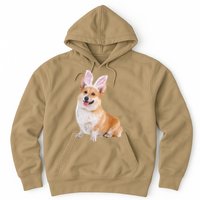 Pembroke Welsh Corgi Wearing Easter Bunny Ears Dog Hoodie