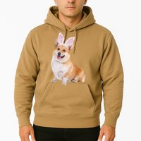 Pembroke Welsh Corgi Wearing Easter Bunny Ears Dog Hoodie