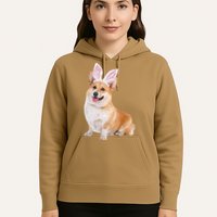Pembroke Welsh Corgi Wearing Easter Bunny Ears Dog Hoodie