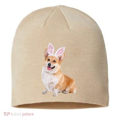 Pembroke Welsh Corgi Wearing Easter Bunny Ears Dog Sustainable Beanie