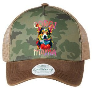 Pembroke Welsh Corgi Lover Mama Pop Art Corgi Mom Funny Gift Legacy Tie Dye Trucker Hat