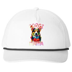 Pembroke Welsh Corgi Lover Mama Pop Art Corgi Mom Funny Gift Snapback Five-Panel Rope Hat